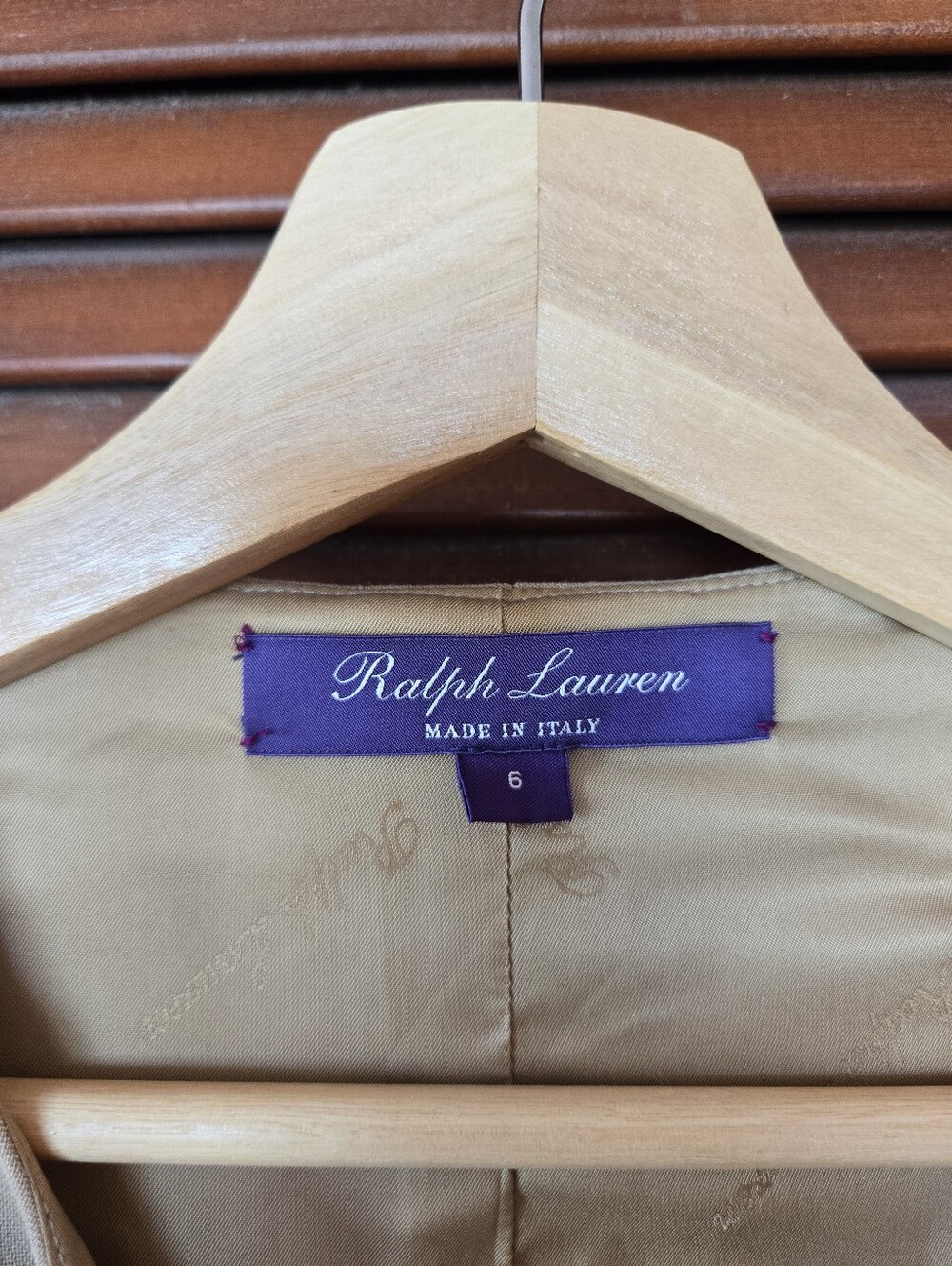 Ralph Lauren Purple Label Belted Wool Evelina Dress Leather Trim Size 6 RARE - Picture 7 of 14